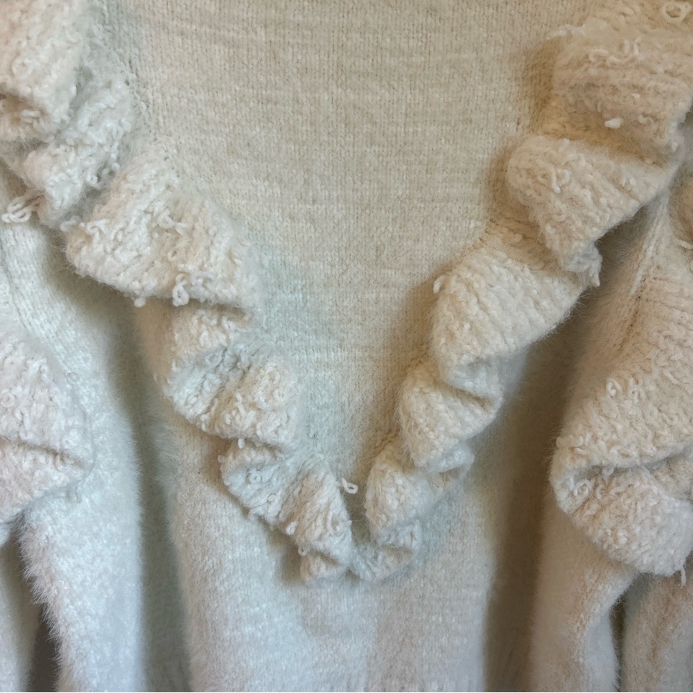 Farm Rio Cream Sweater Size P/S - Picture 6 of 11